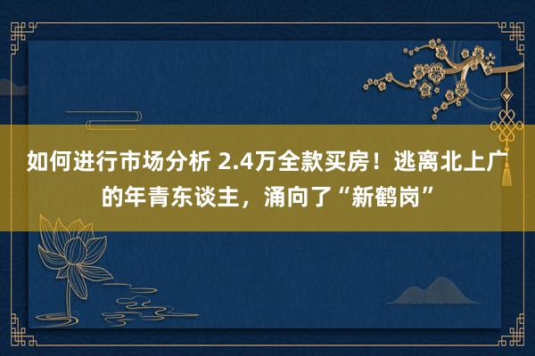 如何进行市场分析 2.4万全款买房！逃离北上广的年青东谈主，涌向了“新鹤岗”