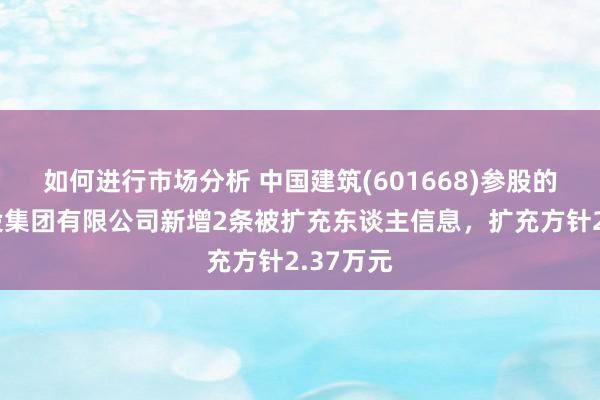 如何进行市场分析 中国建筑(601668)参股的中建安设集团有限公司新增2条被扩充东谈主信息，扩充方针2.37万元