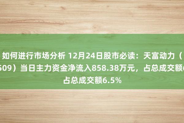 如何进行市场分析 12月24日股市必读：天富动力（600509）当日主力资金净流入858.38万元，占总成交额6.5%