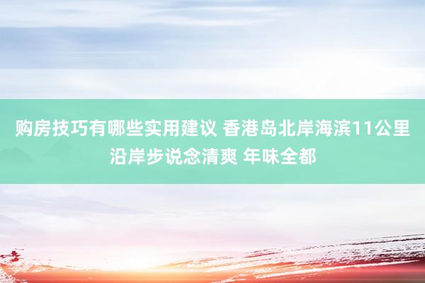 购房技巧有哪些实用建议 香港岛北岸海滨11公里沿岸步说念清爽 年味全都