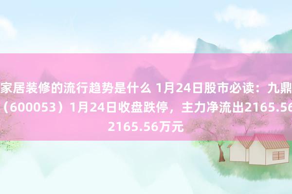 家居装修的流行趋势是什么 1月24日股市必读：九鼎投资（600053）1月24日收盘跌停，主力净流出2165.56万元