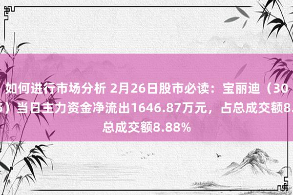 如何进行市场分析 2月26日股市必读：宝丽迪（300905）当日主力资金净流出1646.87万元，占总成交额8.88%